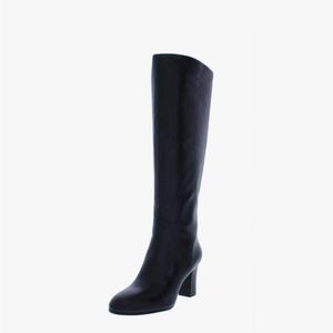 Via Spiga Black Leather Heeled Boots